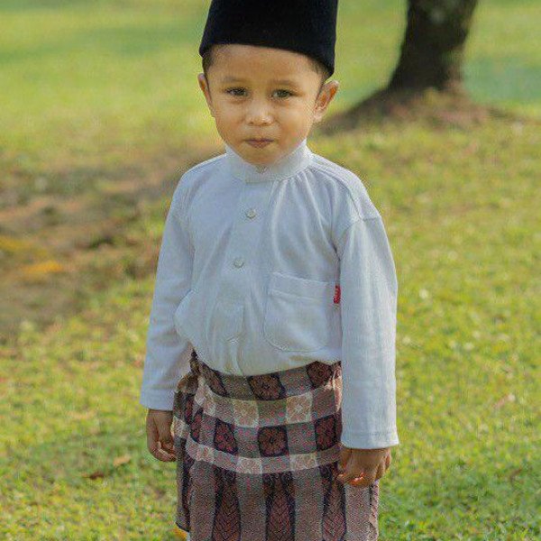 Baju Melayu Lacoste For Kids - White